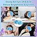 Qeinwha 60 Packs Christmas Steam Eye Masks Bulk Snowflake Disposable Heating Eye Mask Eyes Sleep Mask for Spa Sleep Warm Compress Stress Puffiness and Relaxation Gifts Christmas Stocking Stuffers