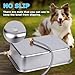 ZHEQOGZH 3 Gallon Automatic Dog Water Dispenser for Large Dogs Stainless Steel Bowl, Large Self Filling Auto Water Bowl Outdoor for Cats Livestock Chicken