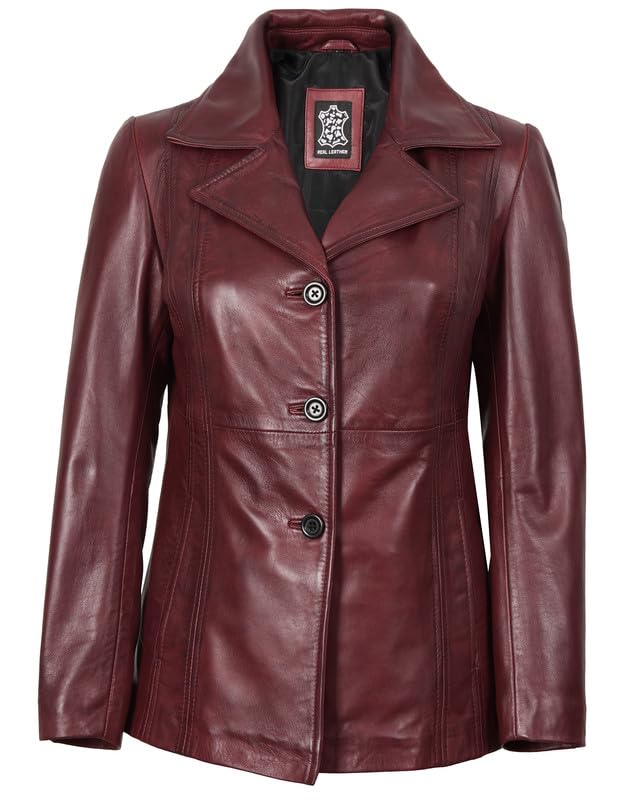 Image of Blingsoul Womens Real Leather Jacket - Asymmetrical Leather Jackets for Women