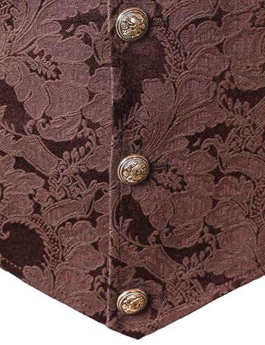 Image of VATPAVE Mens Victorian Suit Vest Steampunk Gothic Waistcoat