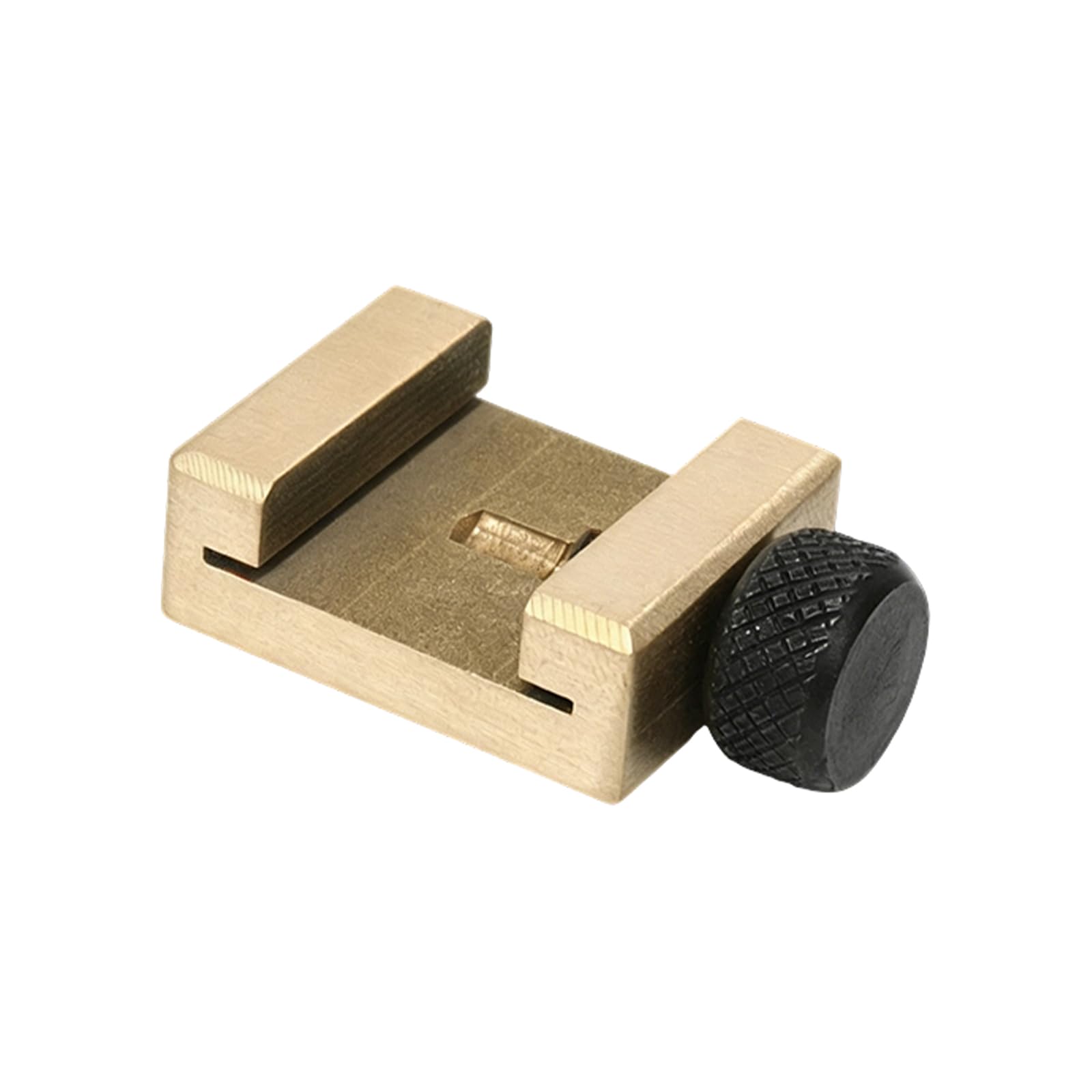 Carotoe Brass 20Mm Repeatable Measuring And Marking Stop Ruler Positioning Block With Adjustable Thumb Screw For Woodworking Layout Ruler Locator Block Marking Stop Gauge Layout Scribing Repeat Line Guide Woodworking