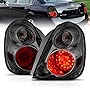 AmeriLite for 2002-2006 Nissan Altima Smoke Lens Replacement Pair Red LED Taillights w/Bulbs - Passenger and Driver Side
