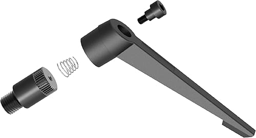 Miniatura 30 de 2 manijas de palanca de sujeción, rosca macho M8 x 1.575 in, cierre rápido ajustable de bloqueo giratorio, perno de tornillo giratorio