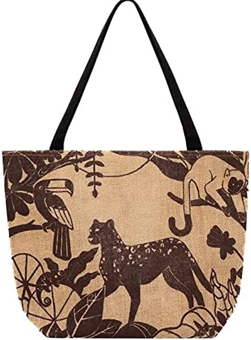Meriel eco Carry-all Jute Tote Bag, Hand-Drawn Natural Print, 55 Threads, Long Sturdy Straps, Zippered Pocket, Waterproof Exterior with Spacious Storage for Beach Shopping Travel 1 Meriel eco Carry-all Jute Tote Bag, Hand-Drawn Natural Print, 55 Threads, Long Sturdy Straps, Zippered Pocket, Waterproof Exterior with Spacious Storage for Beach Shopping Travel