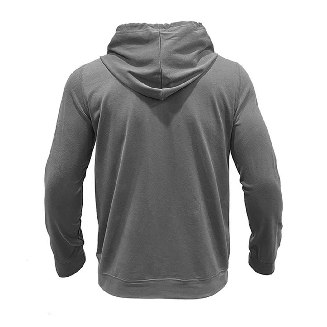 Felpa Uomo con Cappuccio Maglietta a Manica Lunghe con Cappuccio Pullover Leggera Maglia da Uomo Casual CS43
