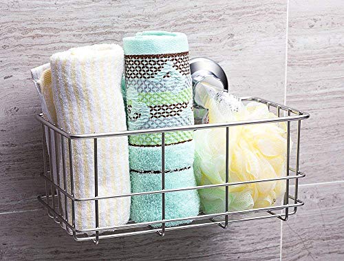 SANNO Suction Cups Shower Caddy Soap Dishes Holder Suction Hooks, Bathroom Basket Caddy Accessories Storage Organizer Shelf for Shampoo, Soap,Conditioner-set of 3 by SANNO - Image 5
