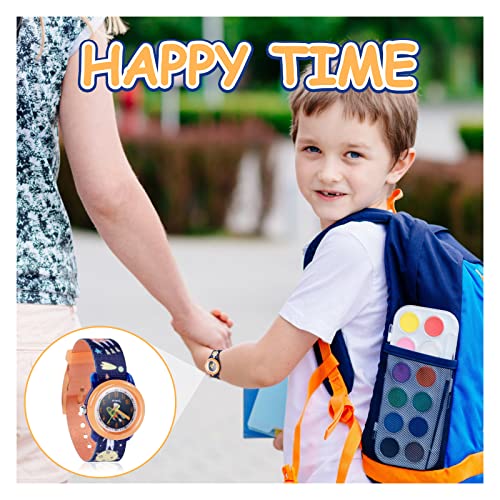 Vicloon Lern Armbanduhr für Kinder, Armband Uhr für Jungen und Mädchen, Analog Quarz, Polyesterband, Wasserdicht 3 ATM, Gut Lesbar, Geschenk