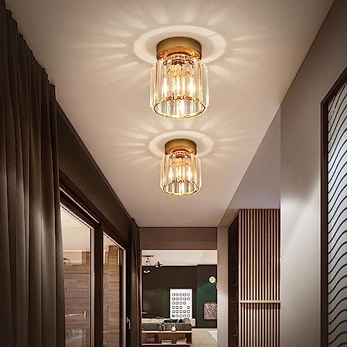 Image of ATORSE Led Ceiling Lights Fixture Semi Flush Mount Chandelier Lighting Housewarming Aureate Round
