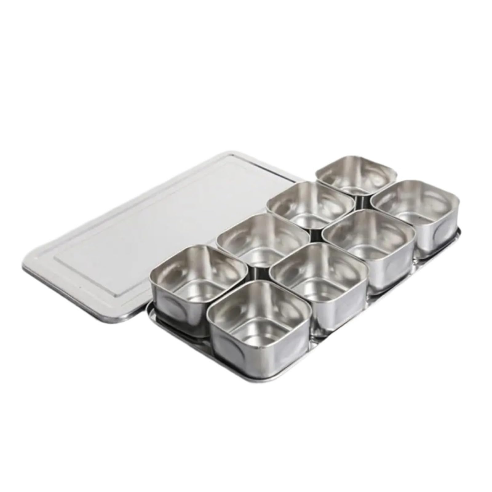 UBOHUZ Seasoning Storage Box Spice Container Jar Detachable With Lid Ingredients Bottle Containers For Restaurant Home for Kitchen Condiment(8 grid)