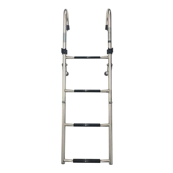 Buy Step stool Stainless Steel Boat Ladder,4 Steps Foldable Pontoon