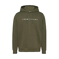 Tommy Jeans Tjm Reg Linear Logo Hoodie Ext Dm0Dm20746, Felpa con Cappuccio