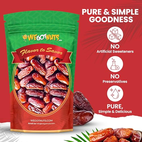 5 Pounds Of Dates Pitted (80oz) No Added Sugar, Non GMO, Kosher Certified,Healthy Snack for Kids & Adults