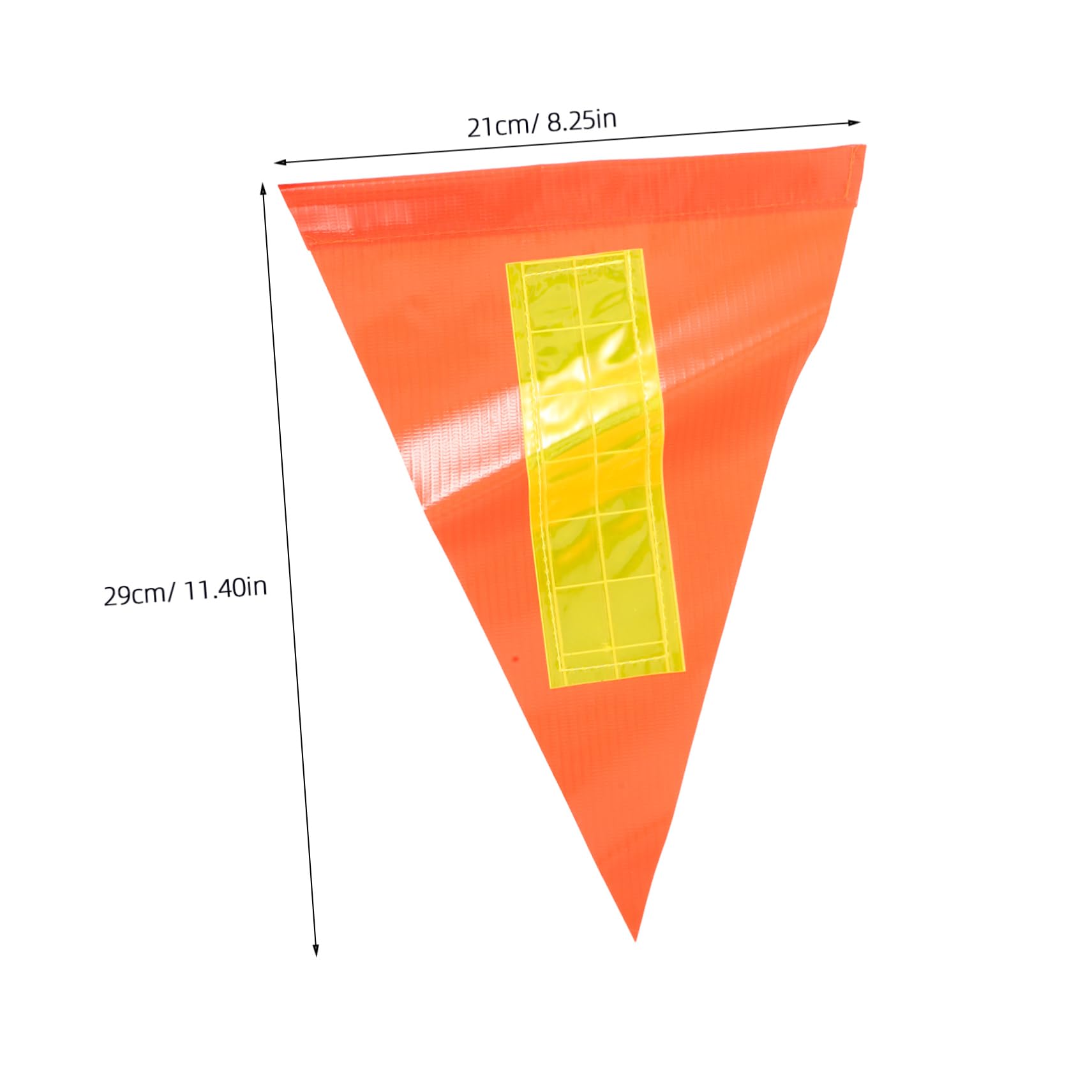 Didiseaon Fanion Rétractable Drapeau Pôle Réfléchissant Triangulaire Sécurité Golf Perche Télescopique Fibre De Verre Visibilité Ajustable Poteaux Acier Inoxydable Orange