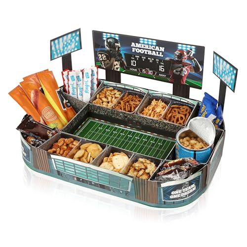 FunX Snack Stadion zum Befüllen - American Football Party Deko - Stadion Schale für Snacks 45 x 32...