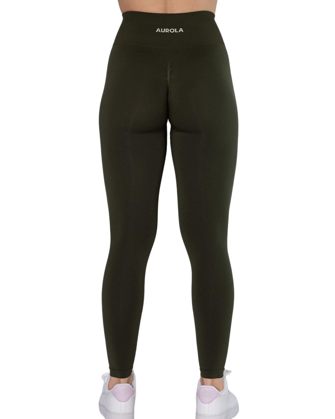AUROLA Leggings da allenamento da donna senza cuciture, collant elasticizzati, controllo della pancia, palestra, fitness, ragazza, sport, pantaloni attivi da yoga, Cipresso, S