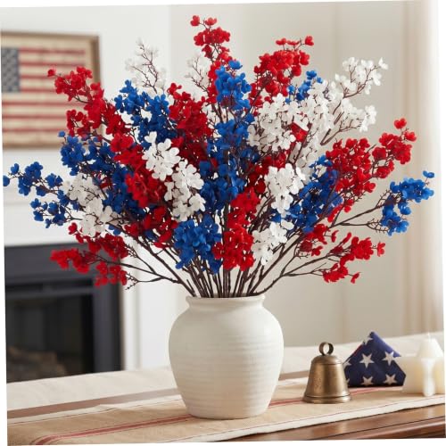 Fleurs artificielles durables rouge blanc bleu pour décoration extérieure