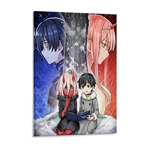 SHUOJIA Anime Poster Darling in The Franxx 002 Canvas Prints Posters Wall Art Painting Decor for Family Bedroom Dorm Home Living Room Cover