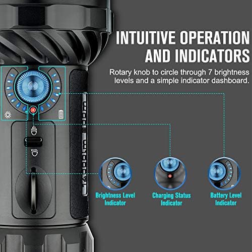 OLIGHT Marauder 2 Rechargeable Flashlight 14,000 Lumens Ultra Bright Flashlight with 3X Build-in Battery Pack for Home and Outdoor