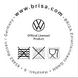 BRISA VW Collection – Volkswagen zestaw 2 emaliowanych filiżanek do kawy i cappuccino, kubek owsiany, na kemping i do aktywności na świeżym powietrzu T1 Bus (350 ml x 2/czerwony i niebieski)