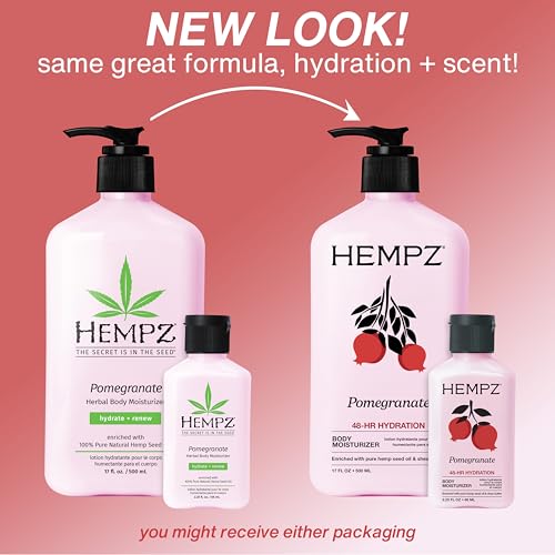Image of HEMPZ Pomegranate Body Lotion - Bright Citrus - Daily Moisturizing Cream - 17oz