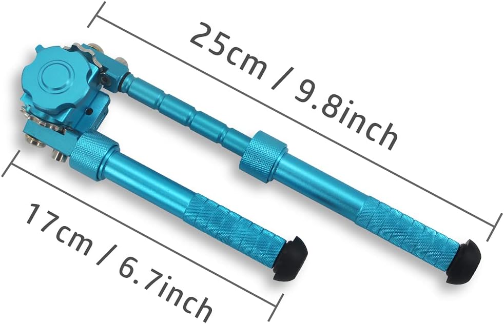 UUQ QV8 6’- 9’Tactical Rifle Adjustable Bipod, CNC Quick Detach Lever for Picatinny Rail Mount(360 Degree Swivel), for Hunting Shooting and Outdoors, w/Spike Feet