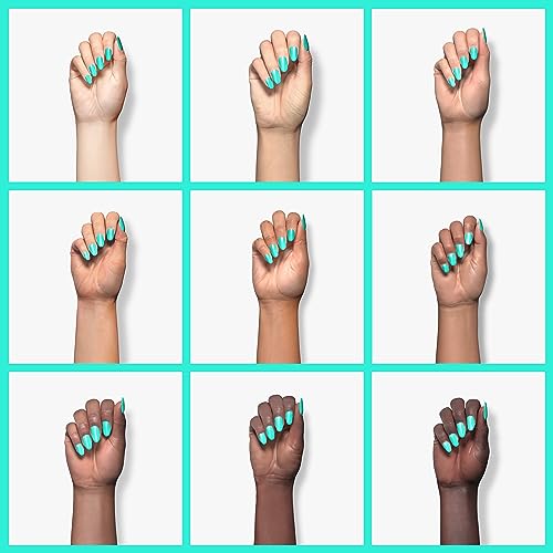 Image of Beetles Teal Gel Nail Polish - Cascade Green 15ML /0.51Fl Oz, Teal Neon Gel Polish, Soak Off UV LED Nails Art Design Manicure Salon DIY Home Neon Nails