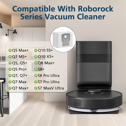 Image of 16 Packs Q10 Q7 Q5 Bag Replacement for Roborock Q10 S5+, Q7 M5+, Q5 Max+, 3.6L Vaccum Bag for Q10 X5+, Q5+, Q5 Pro+, Q8 Max+, Q7+, Q7 Max+, S8+, S8 Pro Ultra, S7 Pro Ultra, S7 MaxV Ultra