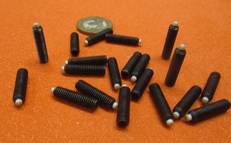 Black Oxide Alloy Steel Nylon Tip Set Screw 10-32 x .500" Thread Length 20 pcs
