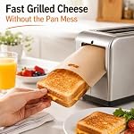 6 Pack Reusable Toaster Bags for Grilled Cheese Sandwiches, Non Stick Toast Bags 6.7 x 7.5 Inch, Heat Resistant Toastie Bags for Toaster, Oven, Microwave, Grill, Pizza, Pastries, Chicken Nuggets