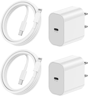 iPhone13 12 Fast Charger [Apple MFi Certified],2Pack USB C Wall Charger 20W PD Wall Charger Block Plug with 6 Foot USB C to Lightning Cable Compatible iPhone 13/13 Pro Max/12/Pro/11/XS/X/8Plus