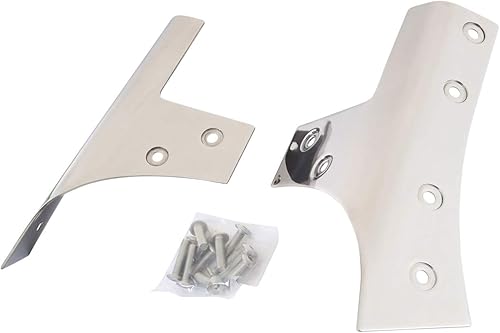 Smittybilt Bisagra de parabrisas de acero inoxidable 7481 con soporte de bisagra de puerta superior