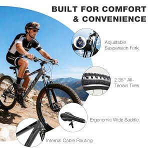 SmiloSprk 27.5" Mountain Bike for Men & Adults, 85% Pre-Assembled, Grey — photo 6 of 6
