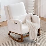 COCO DESIGN Teddy Rocking Chair for Nursery, Sherpa Rocking Chair for Living...