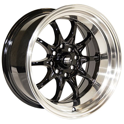 MST MT11 15x8 0 Black Machined