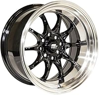 MST MT11 15x8 0 Black Machined
