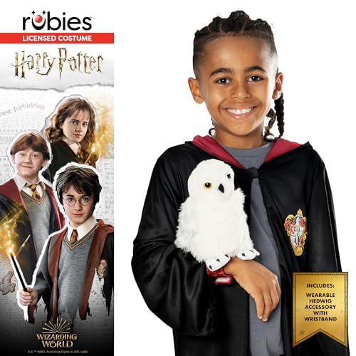 Rubies Hedwig Plüschtier, offizielles Harry Potter-Kostüm-Zubehör und Ergänzung für Halloween, Karneval, Weihnachten und Geburtstag
