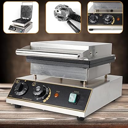 1750 W Herzform-Waffeleisen, Waffeleisen, Doppelt-Pfannkuchenmaschine, Timer 0–5 Minuten, Temperaturbereich 50–300 ℃ – geeignet für Restaurants und Catering – Bild 6