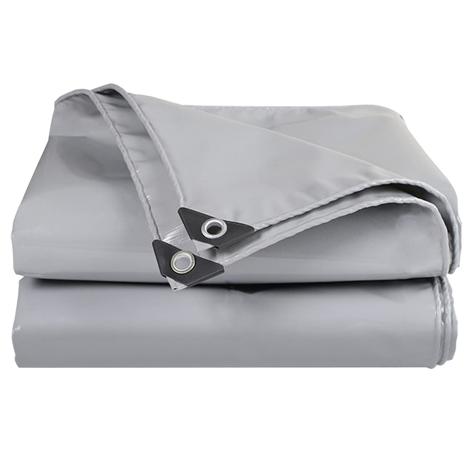 Lona gris impermeable de 3x6 m con ojales reforzados para proteger jardín y muebles de exterior