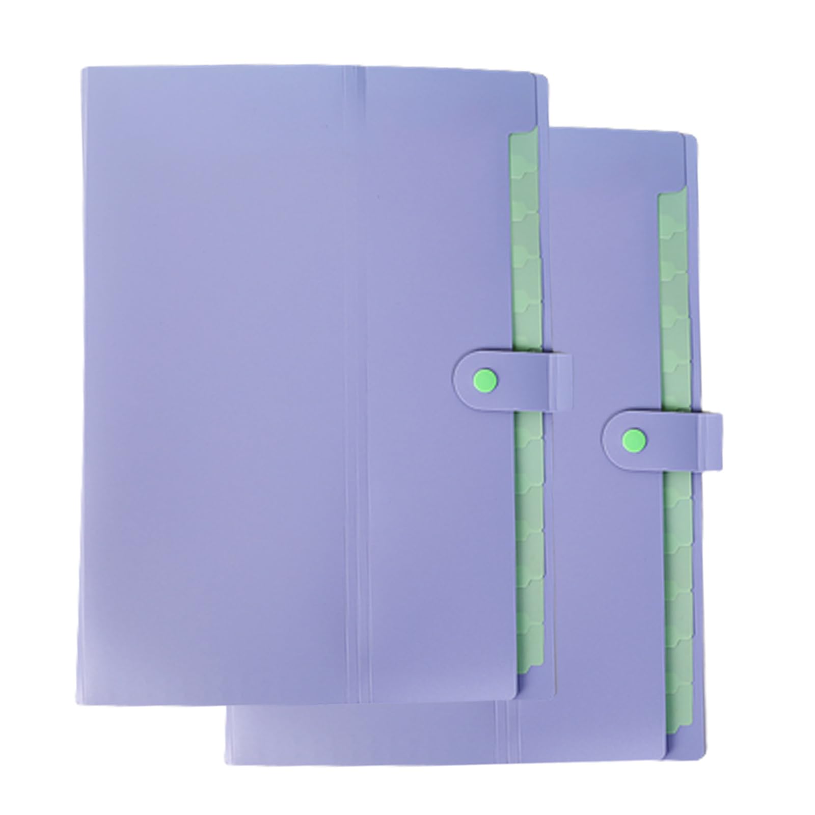 Carpeta archivadora extensible, Carpeta de archivos expandible, organizador de documentos, paquete de 2, A4, 12 bolsillos, multicolor(Purple)