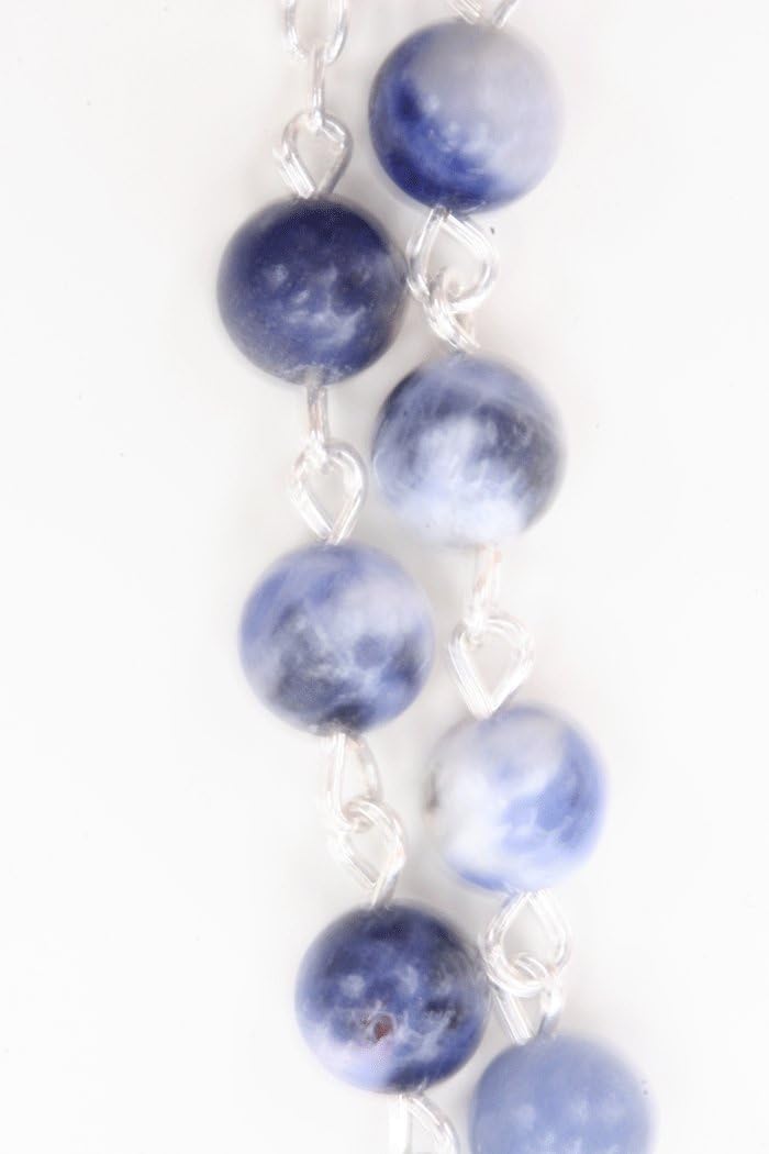 Gemstone Catholic Prayer One Decade Rosary -CHOOSE POCKET Or AUTO (Clasp for Hanging)- Includes Holy Card, Gemstone meaning -Communion, Confirmation, RCIA, Christmas, Easter, Reconciliation, Wedding