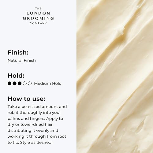 Miniatura 2 de Crema para el cabello para hombre, sujeción media durante todo el día, acabado natural, fácil de lavar, 1.7 onzas líquidas