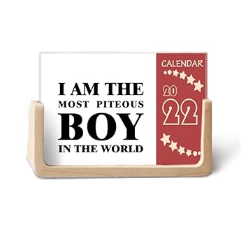DIYthinker?I Am The Piteous Boy Art Deco Fashion 2022 Desk Calendar Planner 12 Month