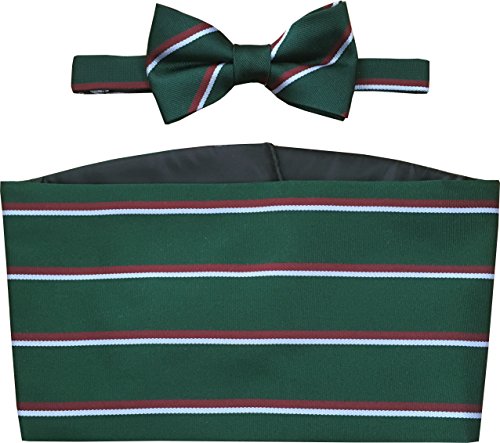 Ceinture de smoking Great British Tie Club homme rouge vert blanc taille unique