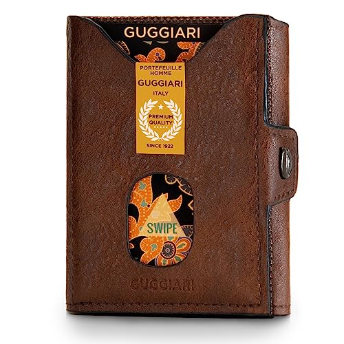 Portefeuille Homme Slim et porte carte bancaire minimaliste GUGGIARI Zen