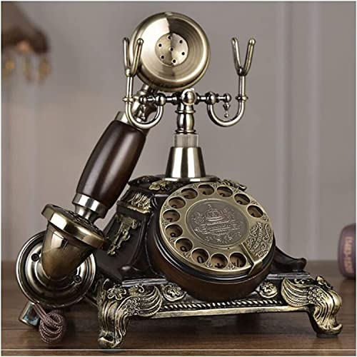 Image of Scizor Vintage Phone Antique Rotary Dial Telephone Retro Landline Telephones Decor Old Fashioned Antique Phone for Home Hotel Office Decoration