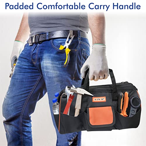 BOLTWORK 18 Inch Tool Bag, Heavy Duty Nylon, Tool Bag Suitable For Household Maintenance, Power Tools And Hand Tools. Perfect For Professionals & D.I.Y Use, Adjustable Shoulder Strap - Image 5