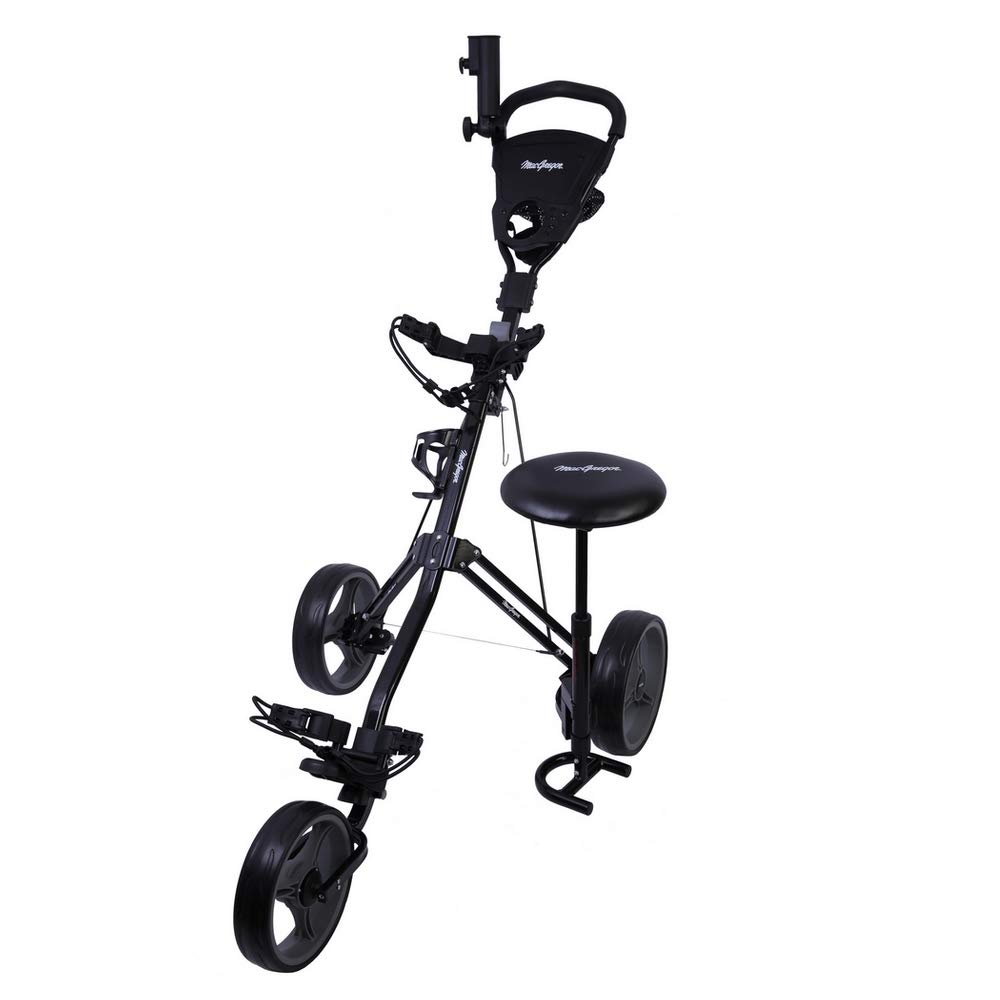 MACGREGOR Golf X-TREME 3 Wheel Push/Pull Golf Trolley With Seat (Black)