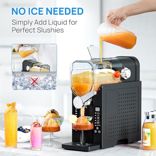 Slush-Maschine für Zuhause, Softeismaschine, 250-ml-Slush-Maschine mit 6 voreingestellten Programmen, Gefrorener Getränkebereiter für Slush, Margaritas, Smoothies, Frappés, Milchshakes und mehr – Bild 4
