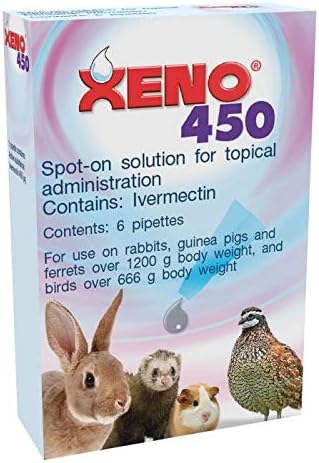 Xeno 450 spot-on for Rabbits, Ferrets and Guinea pigs, box of 6