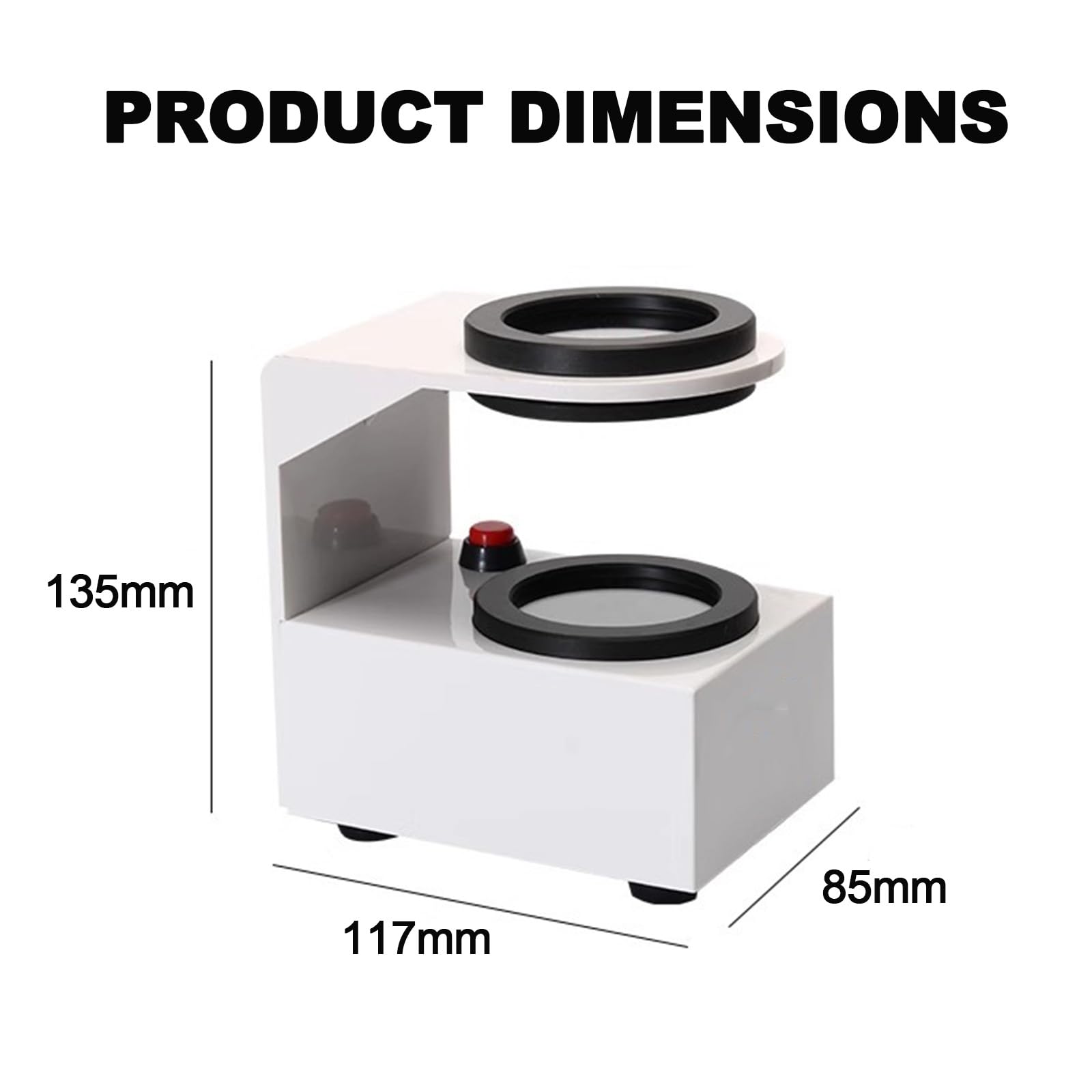 Probador De Tensión De Lentes con Fuente De Luz Led, Detector De Tensión De Lentes De Vidrio Óptico, Máquina De Prueba De Verificación De Autenticidad De Cristales para Ópticas, Centros De